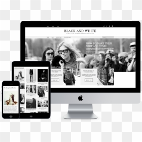Website Black And White, HD Png Download - responsive web design png banner