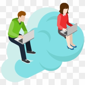 Thumb Image - Person On Laptop Png Vector, Transparent Png - man with laptop png