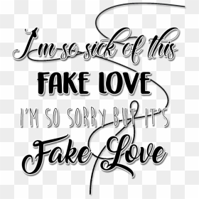 Png, Bts, And Fakelove Image - Calligraphy, Transparent Png - love status png