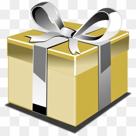 Caixa De Presente Png - Gold Gift Box Clipart, Transparent Png - gift box images png