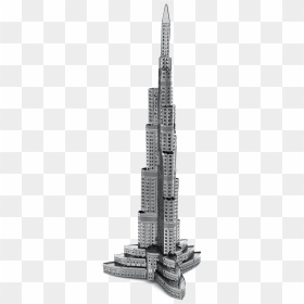 Burj Khalifa - Burj Khalifa Black And White, HD Png Download - building png hd
