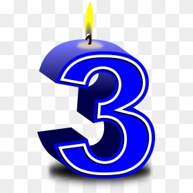 3rd Happy Birthday Png, Transparent Png - candel png