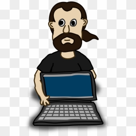 Comic Characters, HD Png Download - man with laptop png