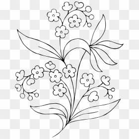 Flower Black And White Flower Clipart Black And White - Black And White Clip Art Flowers, HD Png Download - florel png