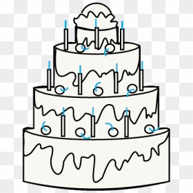 How To Draw Cake - Easy Cakes To Draw, HD Png Download - cack png