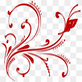 Gold Designs Clip Art - Red Clipart Designs, HD Png Download - florel png