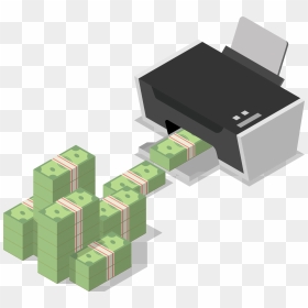 The Hidden Cost Of Printing - Print Money Quantitative Easing, HD Png Download - printer png images