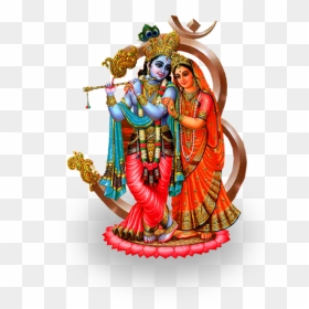 Radha Krishna With Om, HD Png Download - god ganapathi png