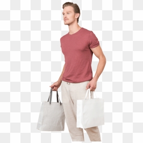 Men - Man With Shopping Bags Png, Transparent Png - men model png
