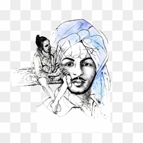 Sardar Bhagat Singh Sketch , Png Download - Drawing Bhagat Singh Sketch, Transparent Png - sardar png