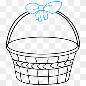 How To Draw An Easter Basket - Easter Basket Drawing Easy, HD Png Download - vegetable basket png
