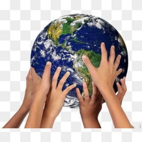 Hands Holding The Globe, HD Png Download - globe in hand png