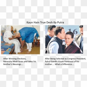 Desh Ka Putra Modiji Hamesha Jeetepic - Let Ke Charan Sparsh, HD Png Download - modi ji png