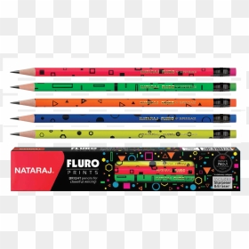 - Nataraj Fluro Print Pencil , Png Download - Nataraj Fluro Print Pencil, Transparent Png - pencil png image