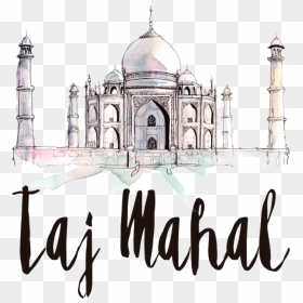 Discover Ideas About Taj Mahal Sketch - Mosque Drawing, HD Png Download - taj png