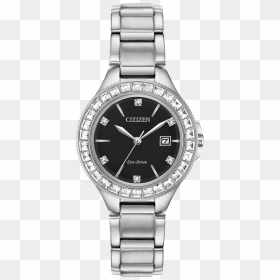 Silhouette Crystal Main View - Women's Citizen Watch Eco Drive Black Dial, HD Png Download - ladies watches png