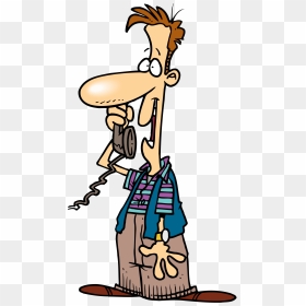 Things To Ask Unsolicited Callers Before Heading Out - Make A Phone Call Cartoon, HD Png Download - call clipart png