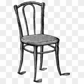 Vintage Chair - Hard Soft Chair Clipart Black And White, HD Png Download - chair png for photoshop