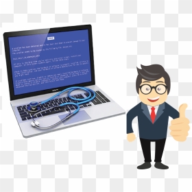 Blue Screen - One Person Company, HD Png Download - laptop service png