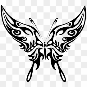 Butterfly Line Art 4 Clip Arts - Tribal Butterfly Png Transparent, Png Download - butterfly hd png