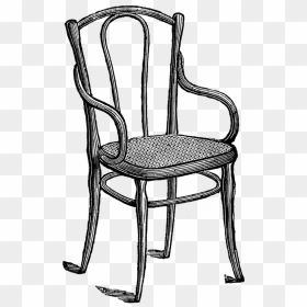 Vintage Chair - Стул Черно Белый Рисунок, HD Png Download - chair png for photoshop