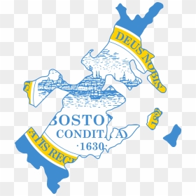 Flag Map Of Boston - Boston Map Png, Transparent Png - boston png