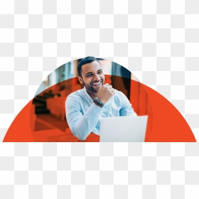Smiling Man With Laptop - People With Laptop Png, Transparent Png - man with laptop png