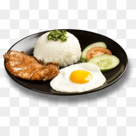Broken Rice With Pork Chop And Fried Egg - Pork Chop With Rice Png, Transparent Png - egg rice png