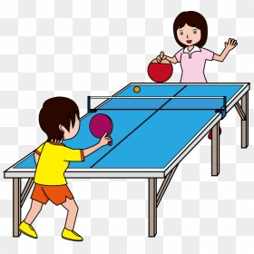 Playing Table Tennis Clipart, HD Png Download - table tennis png