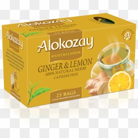 Ginger Lemon Tea - Alokozay Ginger And Lemon Tea, HD Png Download - lemon tea png