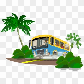 Disney Bound- Charter Bus Clipart Image Free Travel - Bus Travel Clipart, HD Png Download - indian school bus png