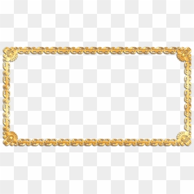 Gold Rectangular Picture Frame Png, Transparent Png - wall frame png