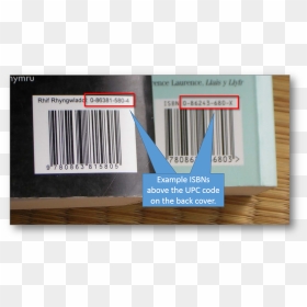 Example Isbns Above The Upc Code On The Back Cover - Isbn On A Book, HD Png Download - upc code png