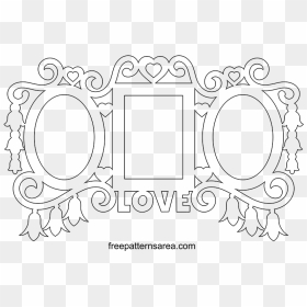 Router Templates Png - Printable Heart Frame Template, Transparent Png - wall frame png