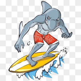 Surfing Sport Cartoon Sea Extreme Free Hd Image Clipart - Cartoons Doing Extreme Sports, HD Png Download - surfing png