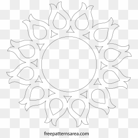 Round Wall Frame Scroll Saw Pdf Cutting File - Circle, HD Png Download - wall frame png