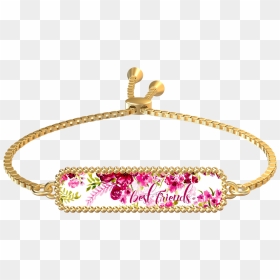 Best Friends Rectangle Gold Bracelet - Rectangle Bracelet, HD Png Download - gold bracelet png