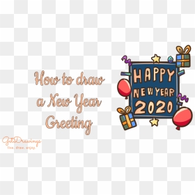 How To Draw A New Year Greetings, HD Png Download - small facebook icon png
