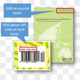 Issn On Front And Back Journal Covers - Graphic Design, HD Png Download - upc code png