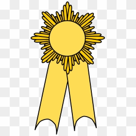 Prize Ribbon Gold Clip Arts - Girl Scout Gold Award Clip Art, HD Png Download - ribbon icon png