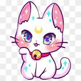 #freetoedit #cute #kawaii #cat #sparkle #magic #manekineko - M Jenni Illustrations Cat, HD Png Download - kawaii cat png