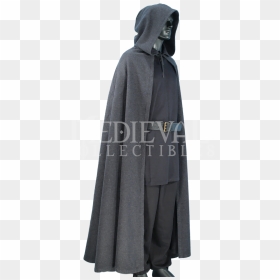 Mens Wool Cloak With Hood, HD Png Download - black cape png