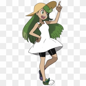 Adult Mallow Pokemon Trainer Red, Pokemon Red, Pokemon - Pokemon Sun And Moon Sexy, HD Png Download - pokemon trainer png