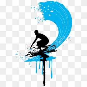 Surfing Cartoon Clip Art - Clip Art Surfing Cartoon, HD Png Download - surfing png