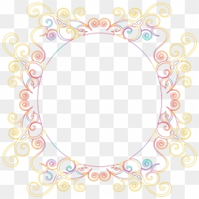Flourish Round Framework - Pink And Gold Border Design Hd, HD Png Download - round background png