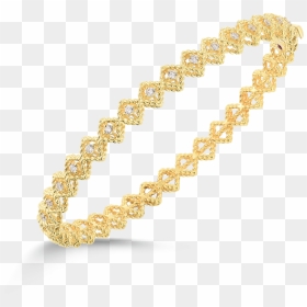 Roberto Coin New Barocco Single Row 18k Yellow Gold - Roberto Coin, HD Png Download - gold bracelet png