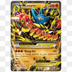 Mega Lucario - Pokemon Cards Mega Garchomp Ex, HD Png Download - pokemon cards png