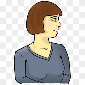 Picture Black And White Person Looking Clipart - Woman Looking Clipart, HD Png Download - person looking png