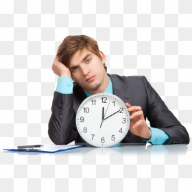 Person Looking Alarm Clock , Png Download - Looking At The Clock, Transparent Png - person looking png