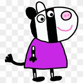 Peppa Pig Characters Zebra, HD Png Download - peppa pig characters png